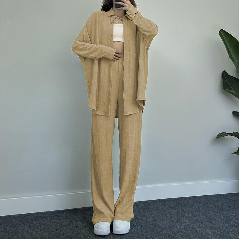 Chemise ample à la mode pour femme, style décontracté, couleur unie