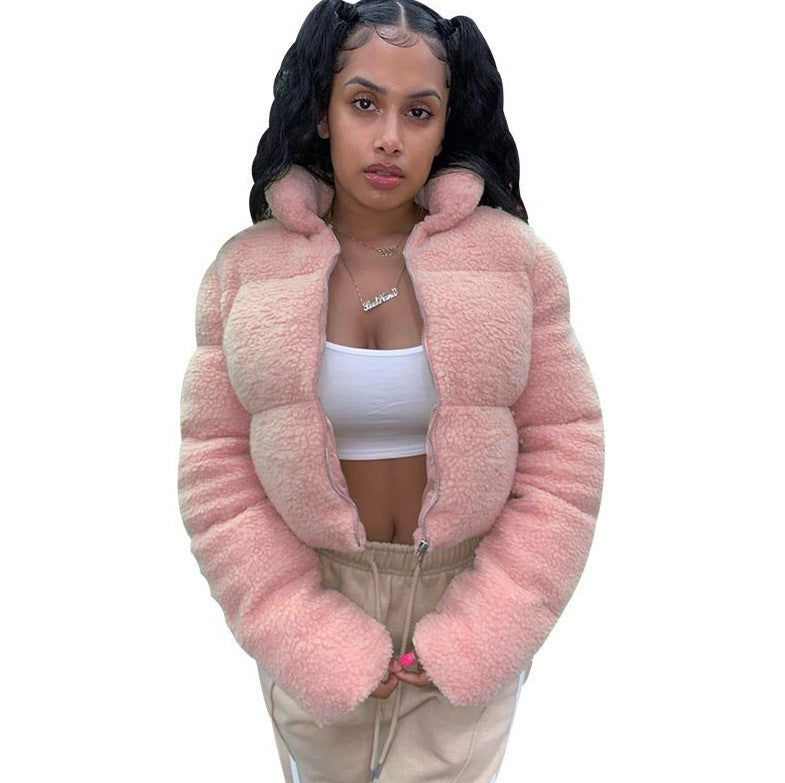 Long sleeved warm cashmere lamb cotton dress