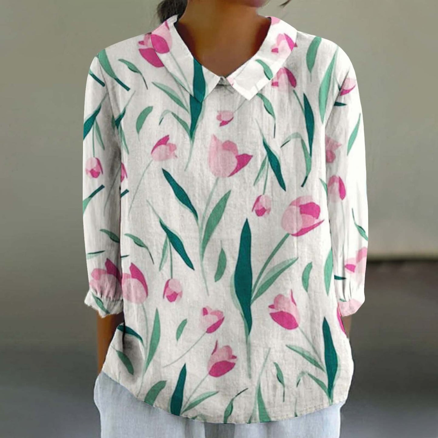 Chemise ample décontractée avec imprimé graffiti