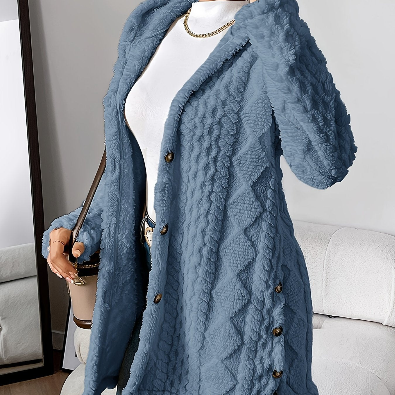 manteau cardigan à capuche