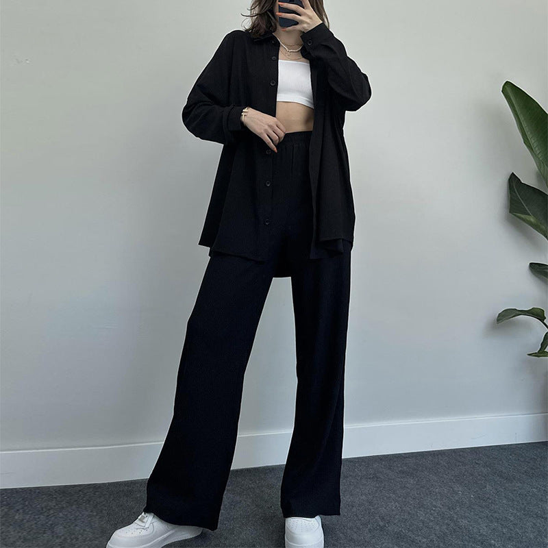 Chemise ample à la mode pour femme, style décontracté, couleur unie