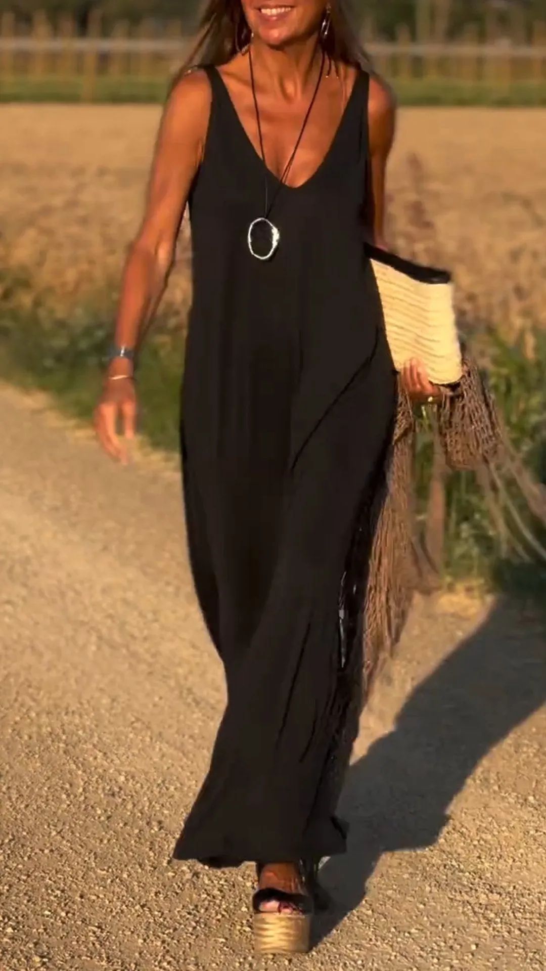 Robe sexy pour femme avec ceinture et col en V