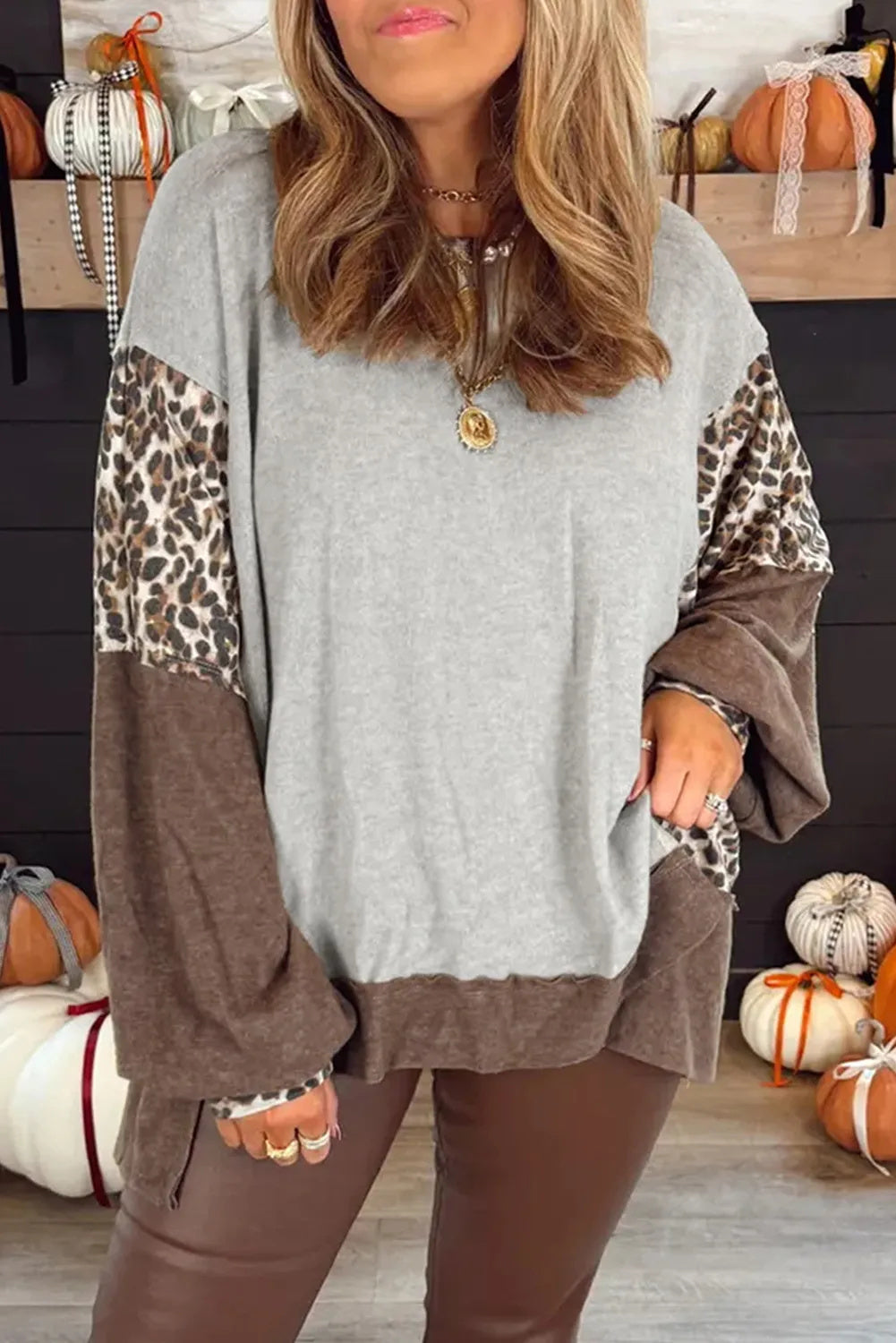 Sweatshirt with dolman sleeves