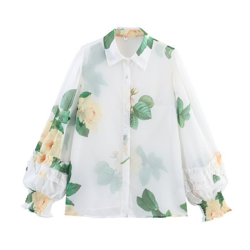 Chemise imprimée à manches longues
