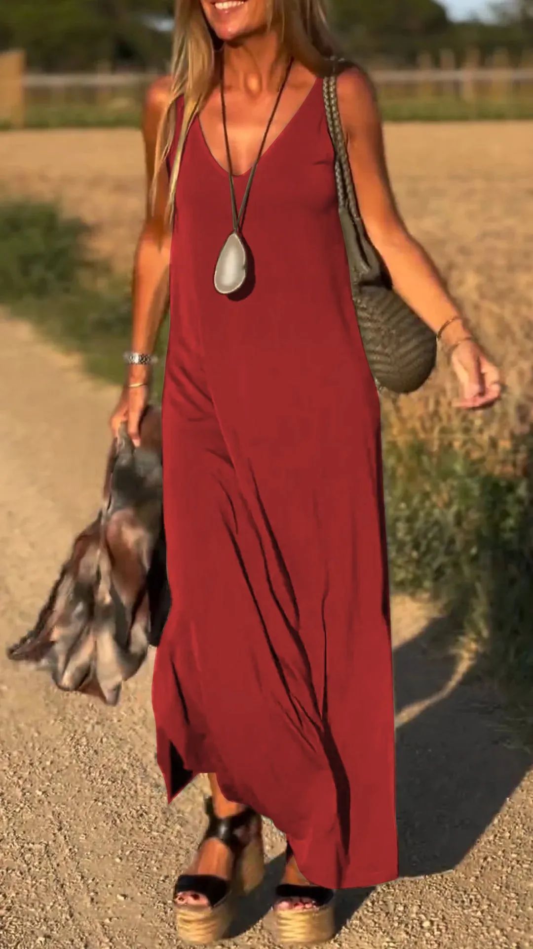 Robe sexy pour femme avec ceinture et col en V