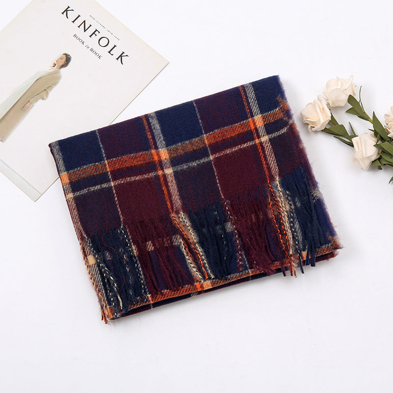 New Autumn And Winter Cashmere Plaid Scarf