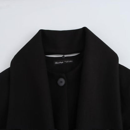 manteau en tissu avec écharpe