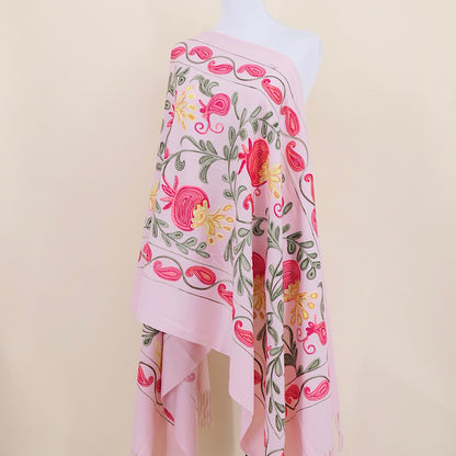 Gourd Pomegranate Blossom Embroidery Scarf Cashmere Shawl