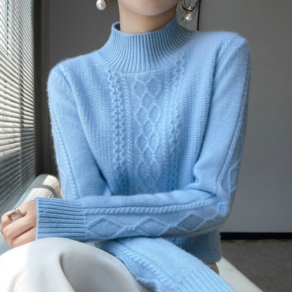 Thickened Half-high Collar Cashmere Sweater