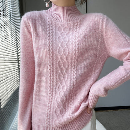 Thickened Half-high Collar Cashmere Sweater