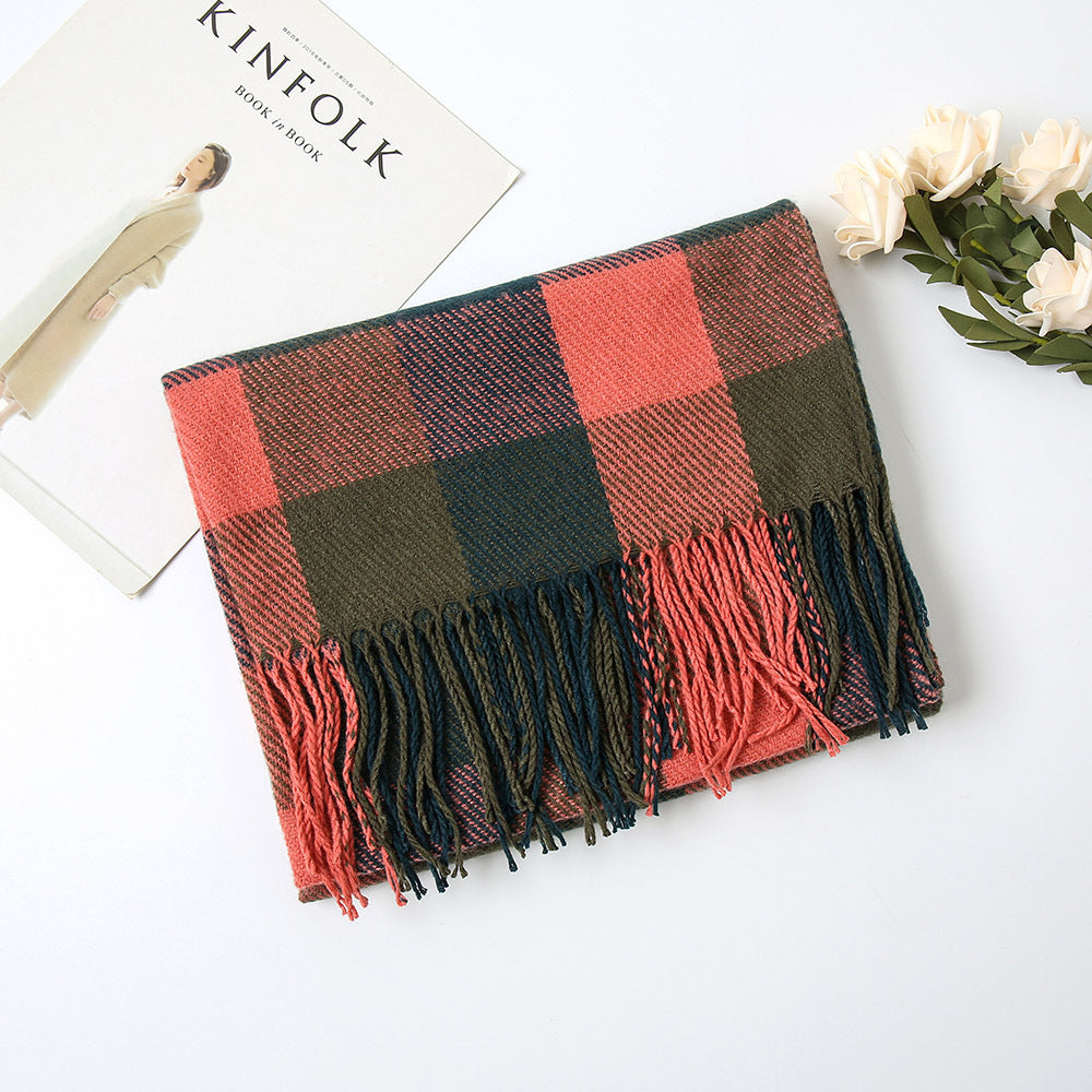 New Autumn And Winter Cashmere Plaid Scarf