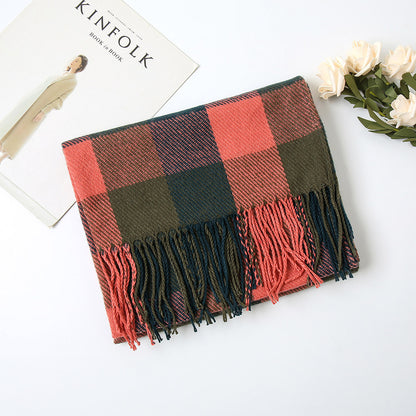 New Autumn And Winter Cashmere Plaid Scarf