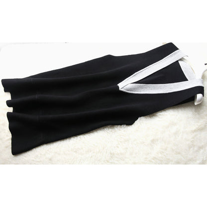 Mid-length padded cashmere vest skirt