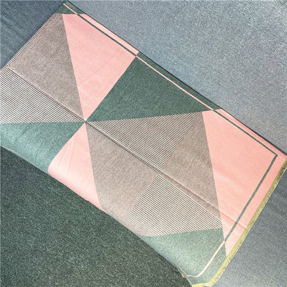 New Double-sided Geometric Imitation Cashmere Scarf