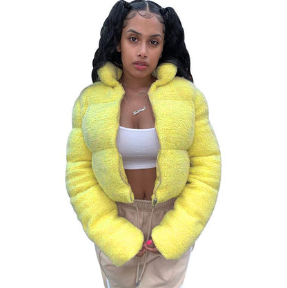 Long sleeved warm cashmere lamb cotton dress