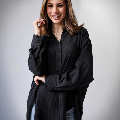 T-shirt décontracté à manches longues pour femme