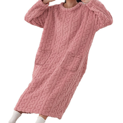 Pyjama d'intérieur en polaire corail