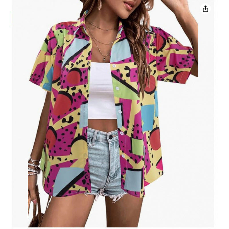 T-shirt femme imprimé floral 3D avec motif tendance
