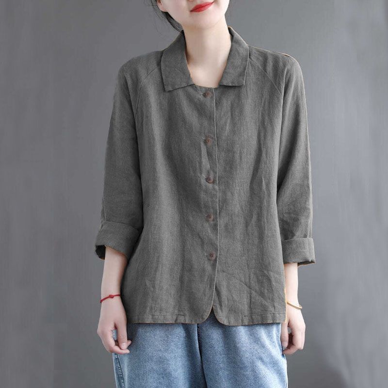 Manteau neuf en coton et lin pour femme