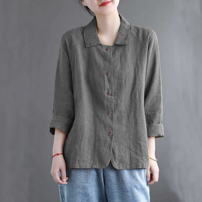 Manteau neuf en coton et lin pour femme