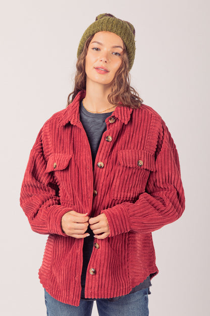 Manteau chemise à grandes poches