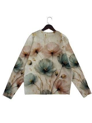 Cardigan fleurs aquarelle