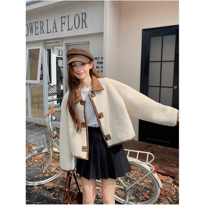 One-piece Fur Coat With Double-sided Lamb