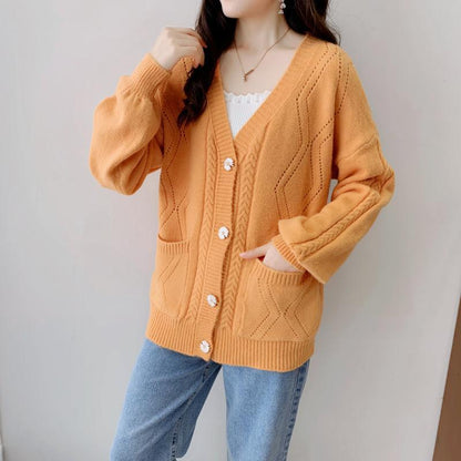 Cashmere jacket vintage knitted sweater cardigan