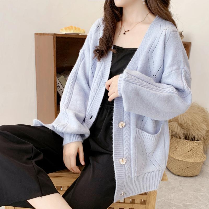 Cashmere jacket vintage knitted sweater cardigan