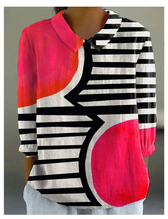 Chemise ample décontractée avec imprimé graffiti