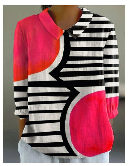 Chemise ample décontractée avec imprimé graffiti