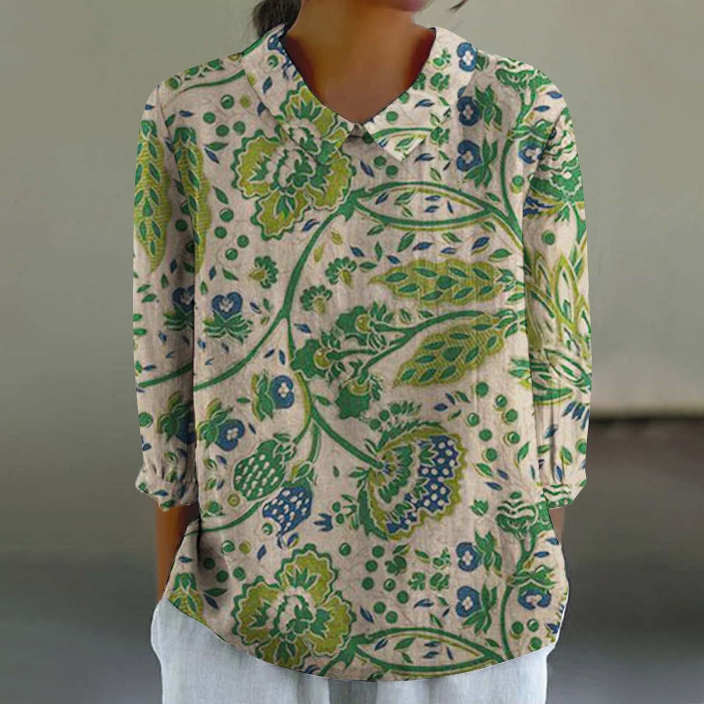Chemise ample décontractée avec imprimé graffiti