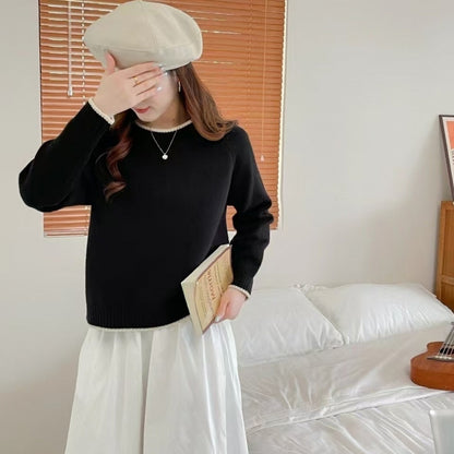 pull ample à col ras du cou