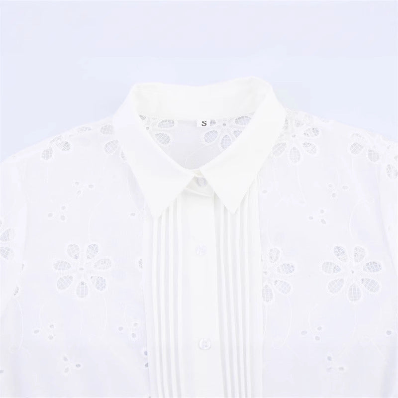 Chemise brodée hydrosoluble Temperament