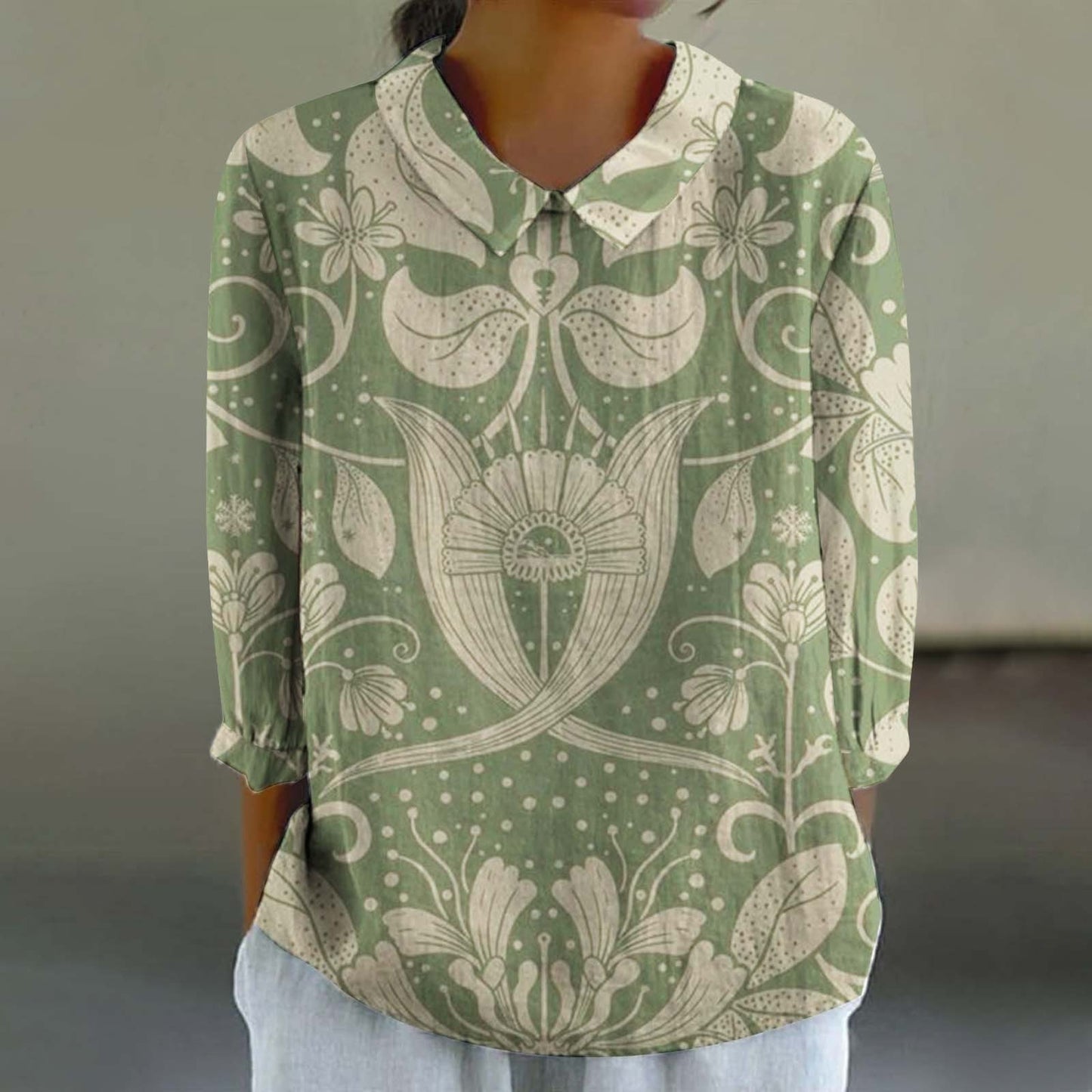 Chemise ample décontractée avec imprimé graffiti