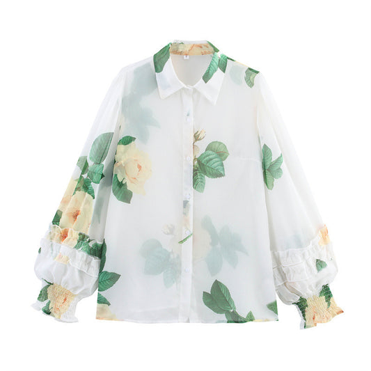Chemise imprimée à manches longues