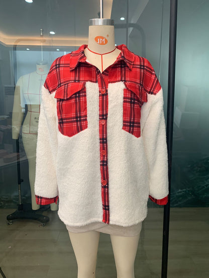 Pull de Noël chaud à carreaux