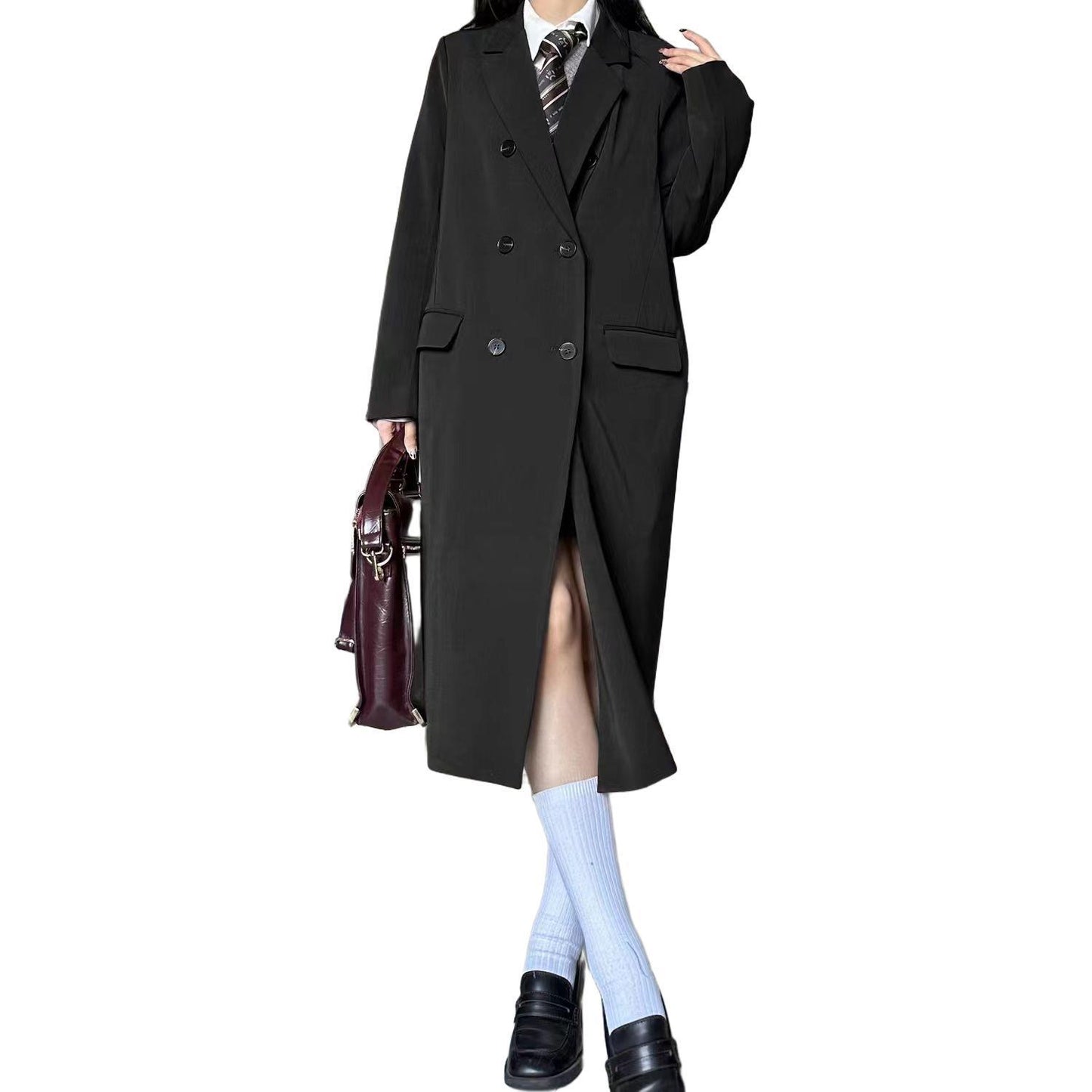 long trench noir