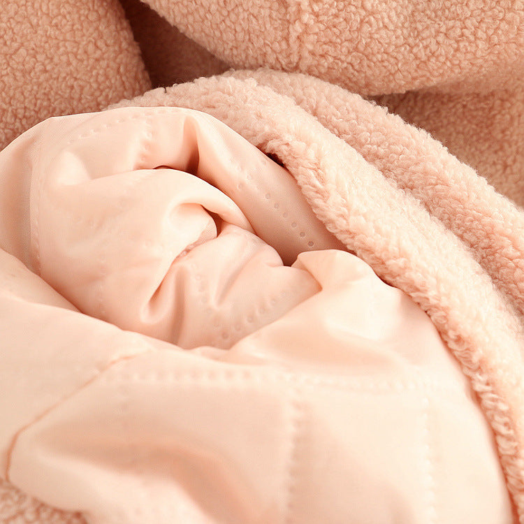 Cute college style cashmere cotton padded jacket