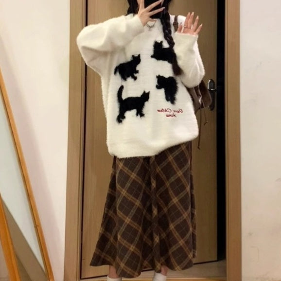 veste à imprimé chaton