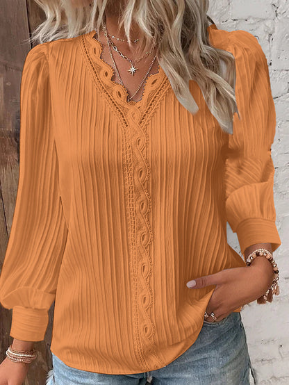 Chemise à manches courtes ajourée pour les vacances d'été
