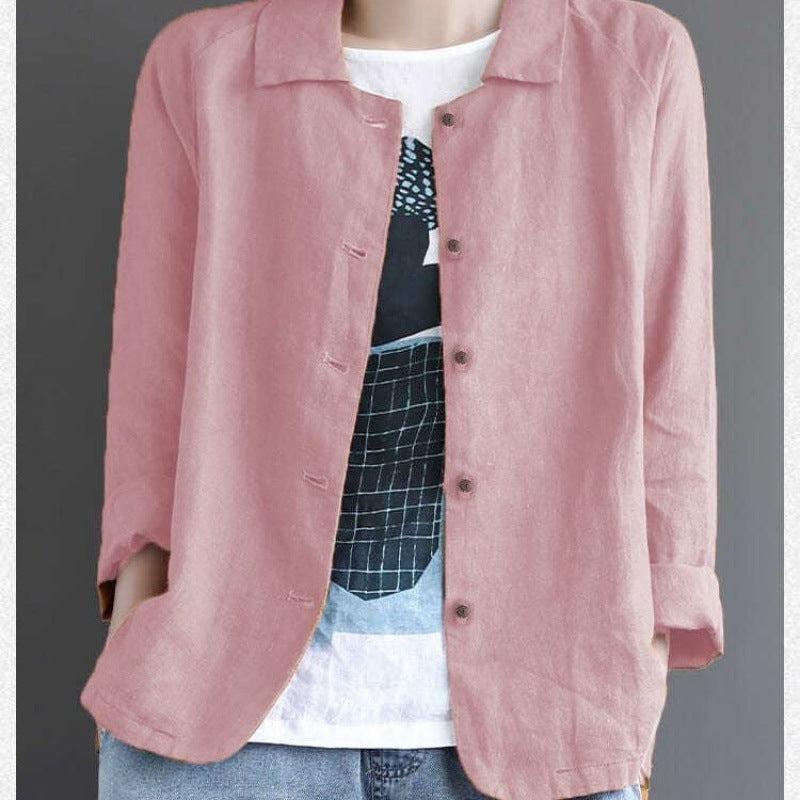 Manteau neuf en coton et lin pour femme