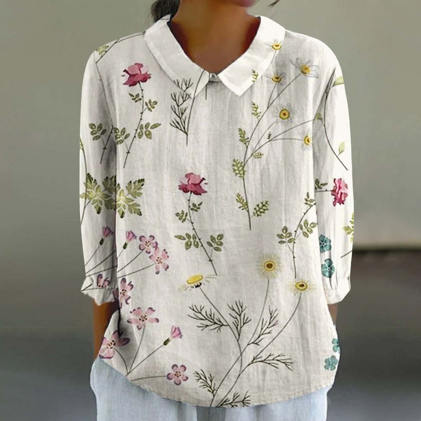 Chemise ample décontractée avec imprimé graffiti