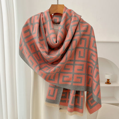 Retro High Sense Artificial Cashmere Scarf