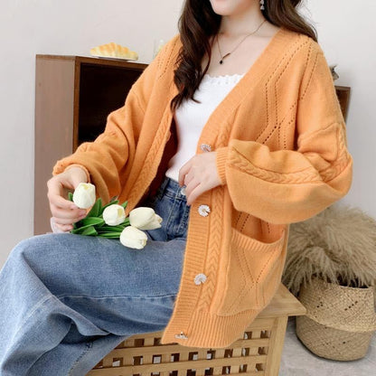 Cashmere jacket vintage knitted sweater cardigan