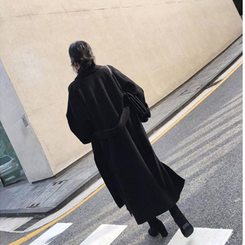 Double-faced woolen and cashmere coat