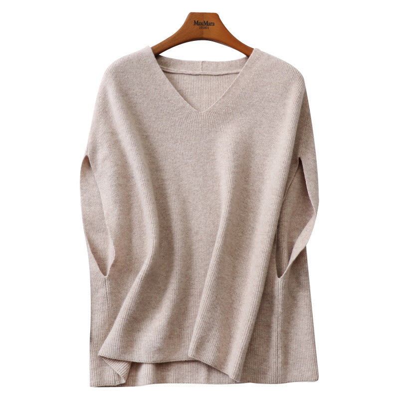 Women's V-neck Bat Sleeve Cashmere Vest