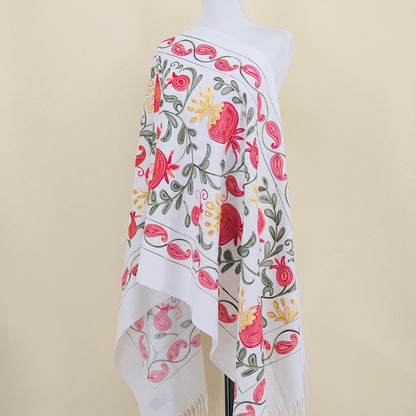 Gourd Pomegranate Blossom Embroidery Scarf Cashmere Shawl
