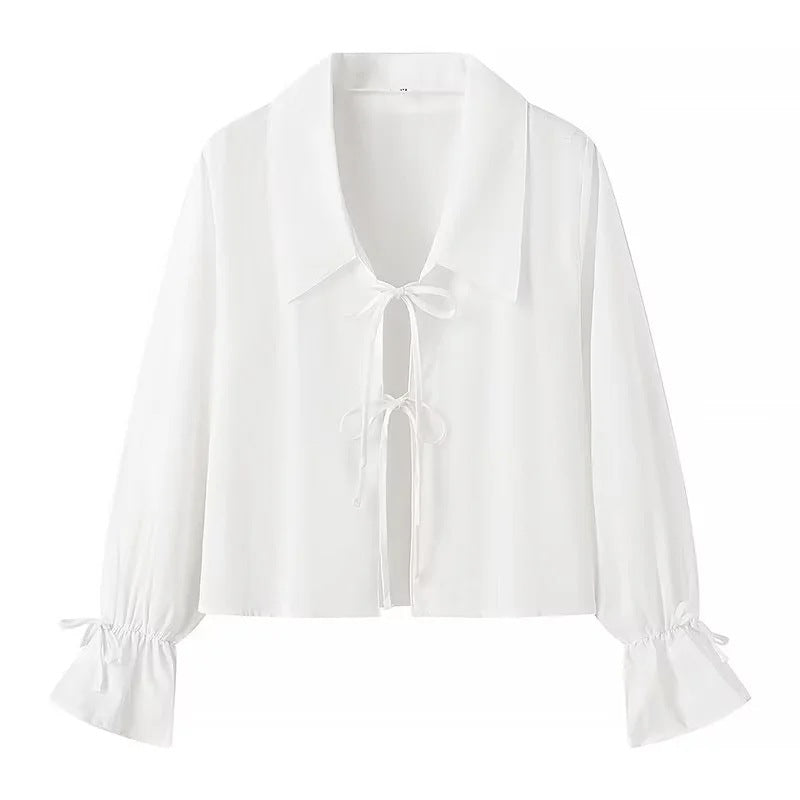 Chemise à manches longues et short pour femme de couleur assortie
