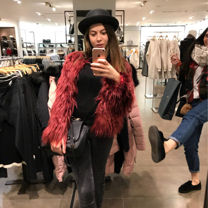 manteau de fourrure douce